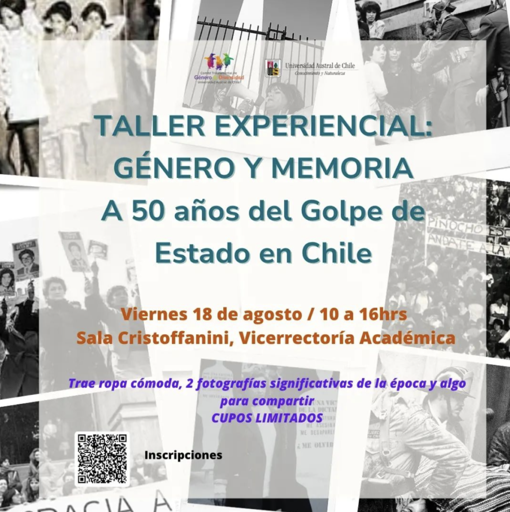 TALLER EXPERIENCIAL: GÉNERO Y MEMORIA A 50 AÑOS DEL GOLPE DE ESTADO EN ...